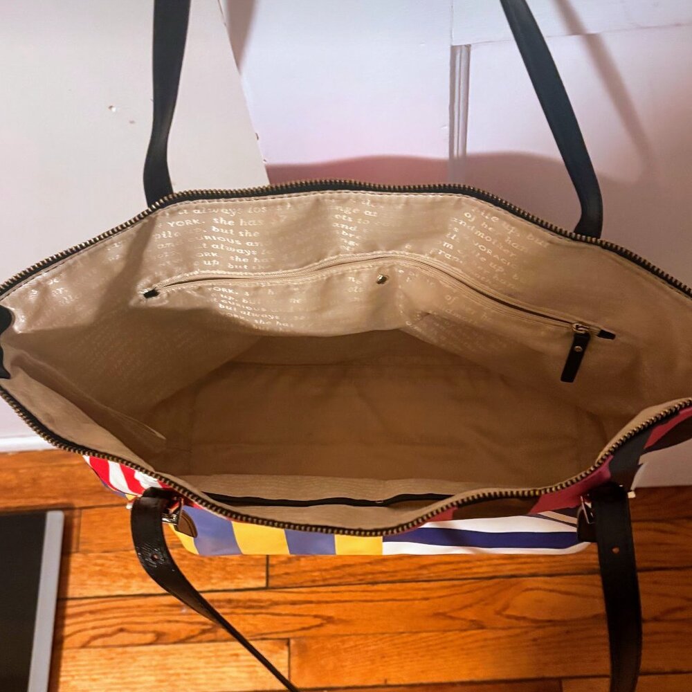 🌈 Kate Spade Grant Street Jules Multi-Stripe Tote - Picture 2 of 10